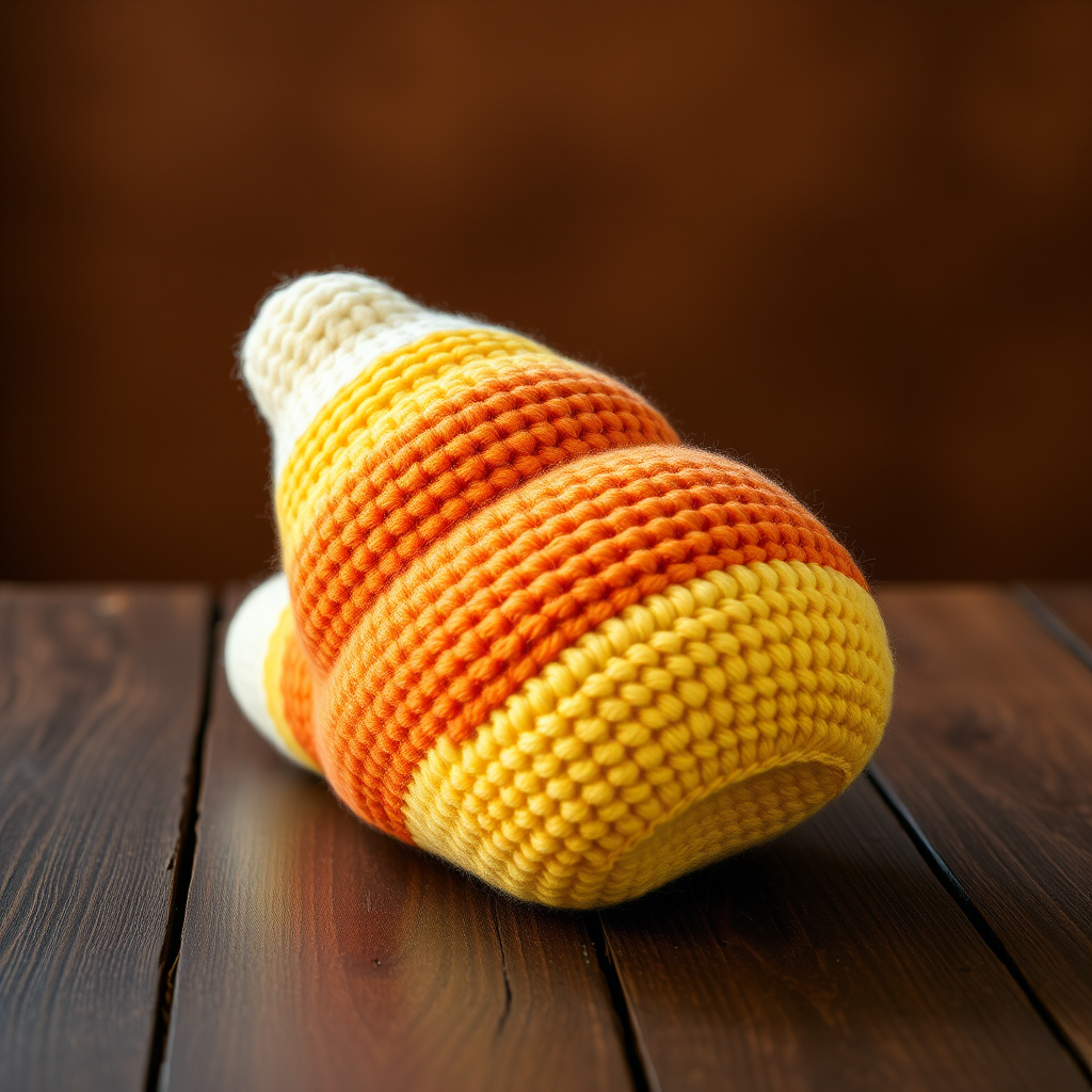 The Spooky Sweet Kernel: A Giant Candy Corn Softie Free Knitting Pattern
