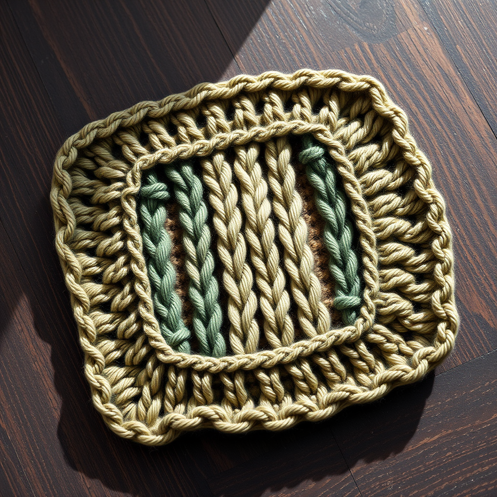 Whispering Pines Cable Knit Coaster Set Free Pattern – Forest Floor Elegance