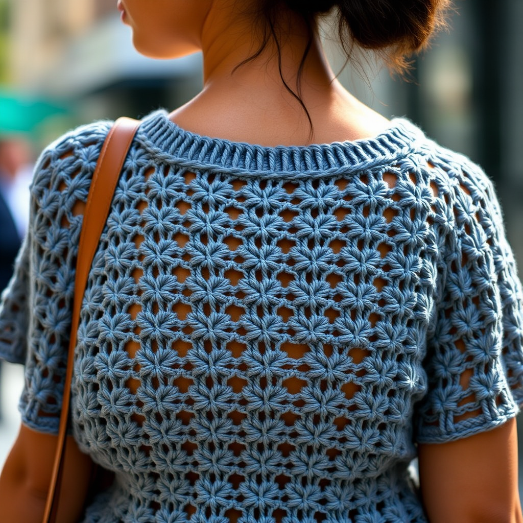 Crochet Elegant Floral Top Free Pattern