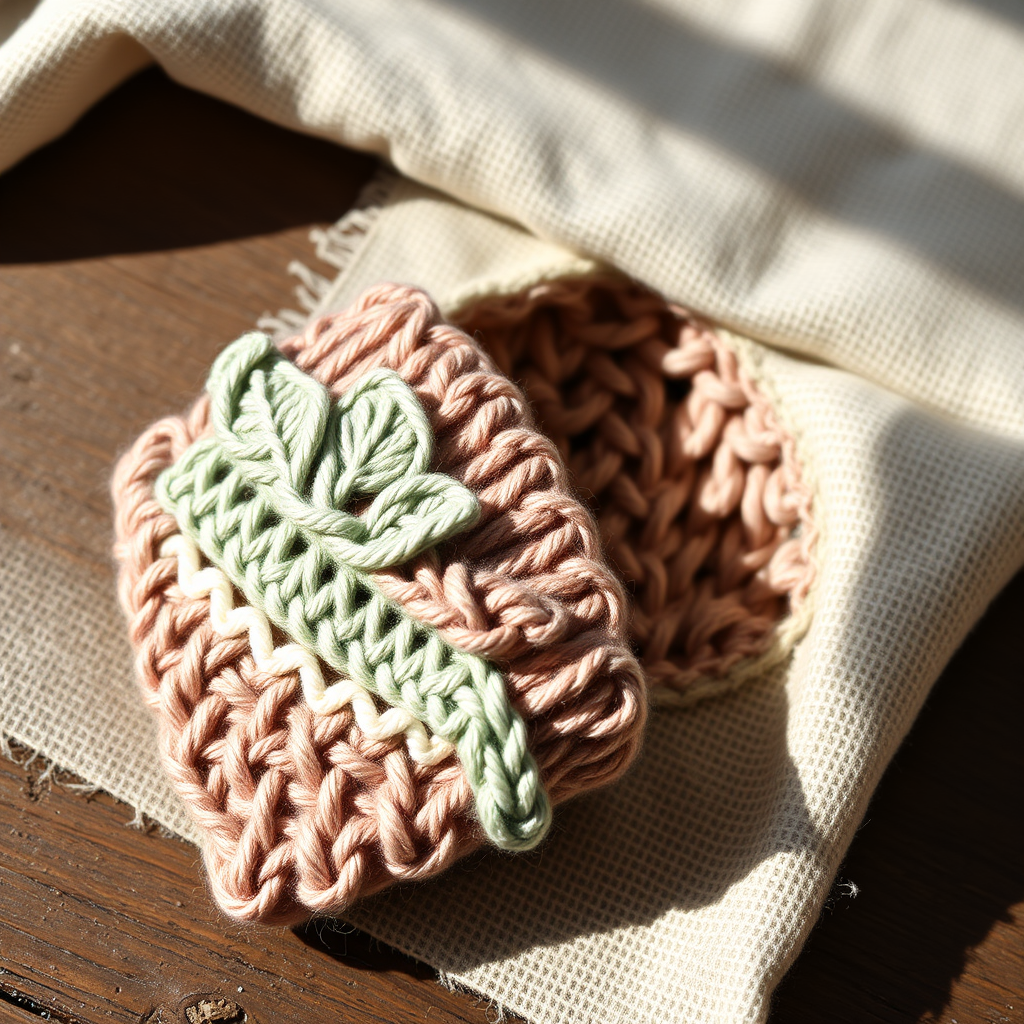 Whispering Meadow Card Holder Free Pattern – Knitted Wildflower Business Card Pouch