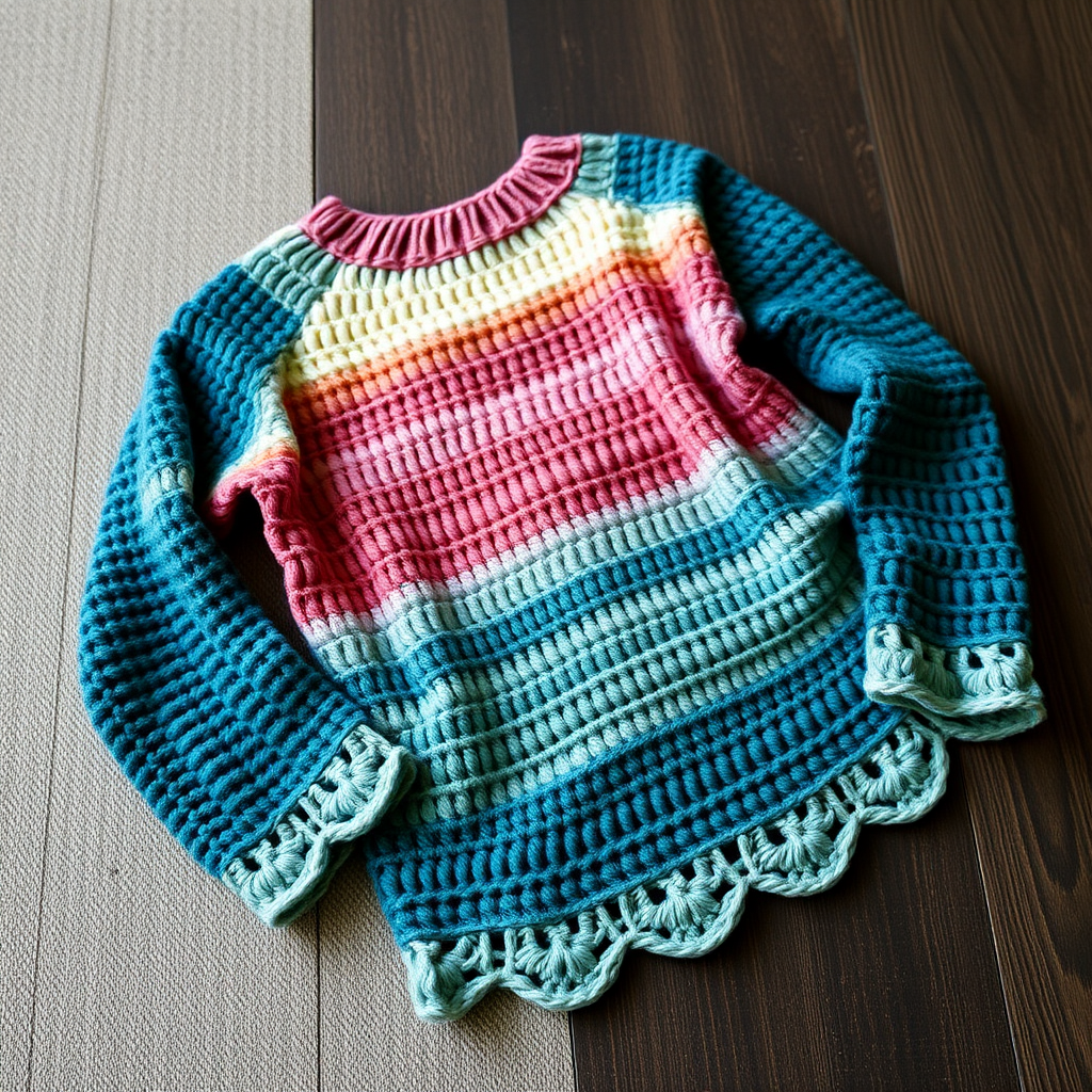 Midnight Mirage Crochet Sweater Free Pattern