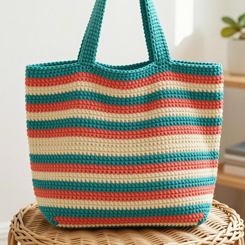 Island Tote Panel Bag Free Crochet Pattern