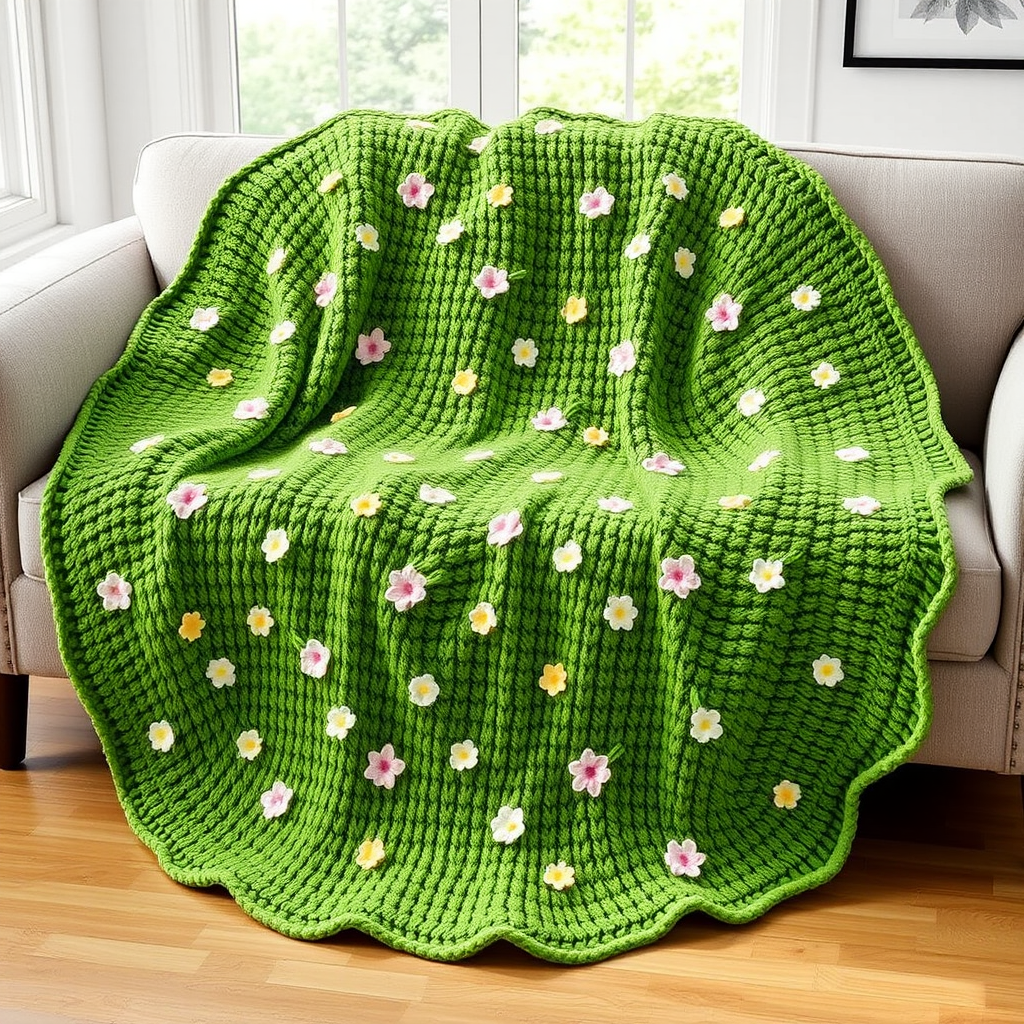 The Meadow Blossom Blanket Free Pattern