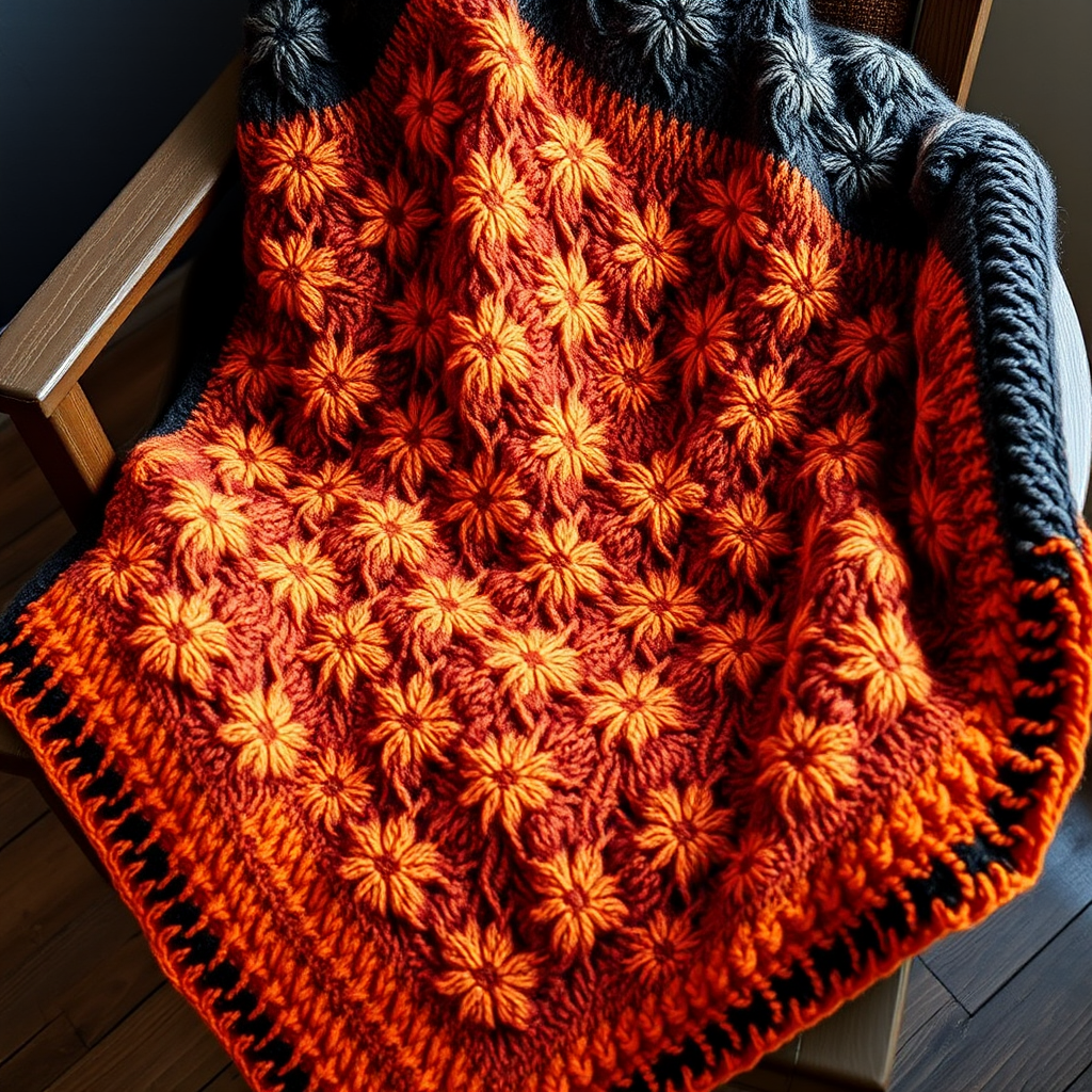 Emberglow Star Blanket Free Pattern – A Knitted Celestial Hearth Throw