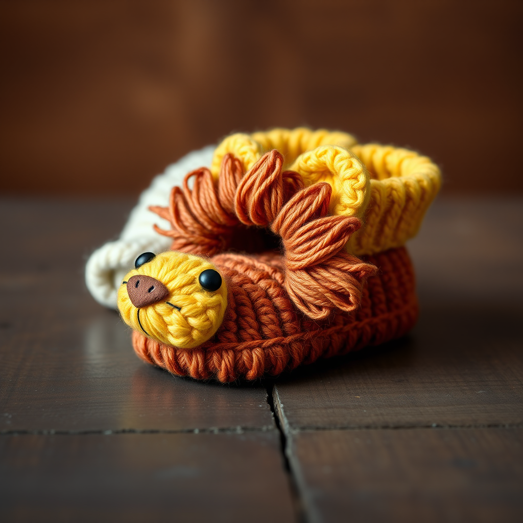 The Snuggle Cub Lion Booties: A Free Knitting Pattern for Textured, Adorable Baby Footwear