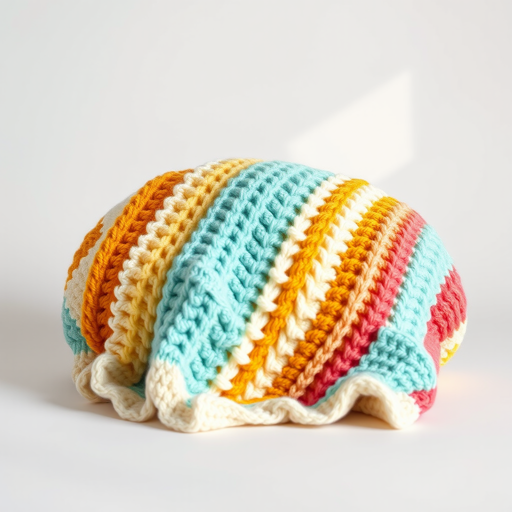 Step-by-Step Crochet Blanket Pattern with Colorful Stripes