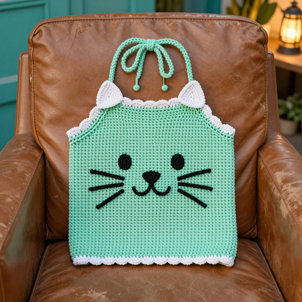 Mint Kitty Halter Top Free Crochet Pattern