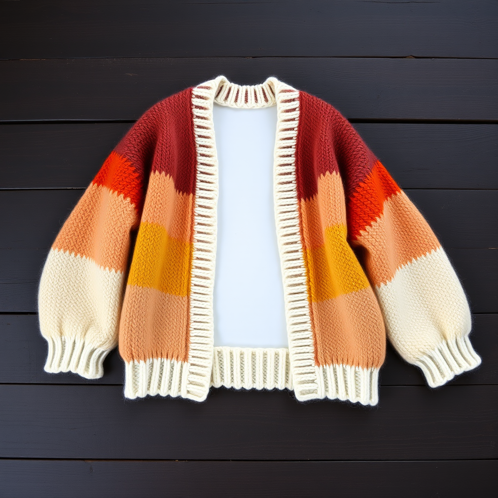 Aurora Dune Colorblock Cardigan Free Pattern – Cuff-to-Cuff Knit