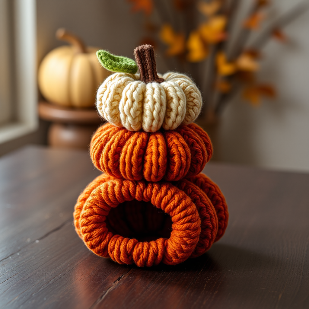 The Harvest Moon Pumpkin Trio Free Pattern – A Stacked Amigurumi Centerpiece
