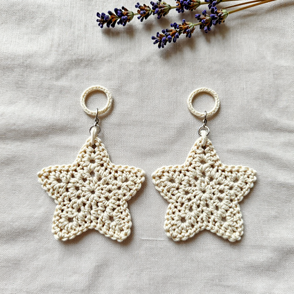 Hygge Star Earring Jackets: Free Crochet Pattern