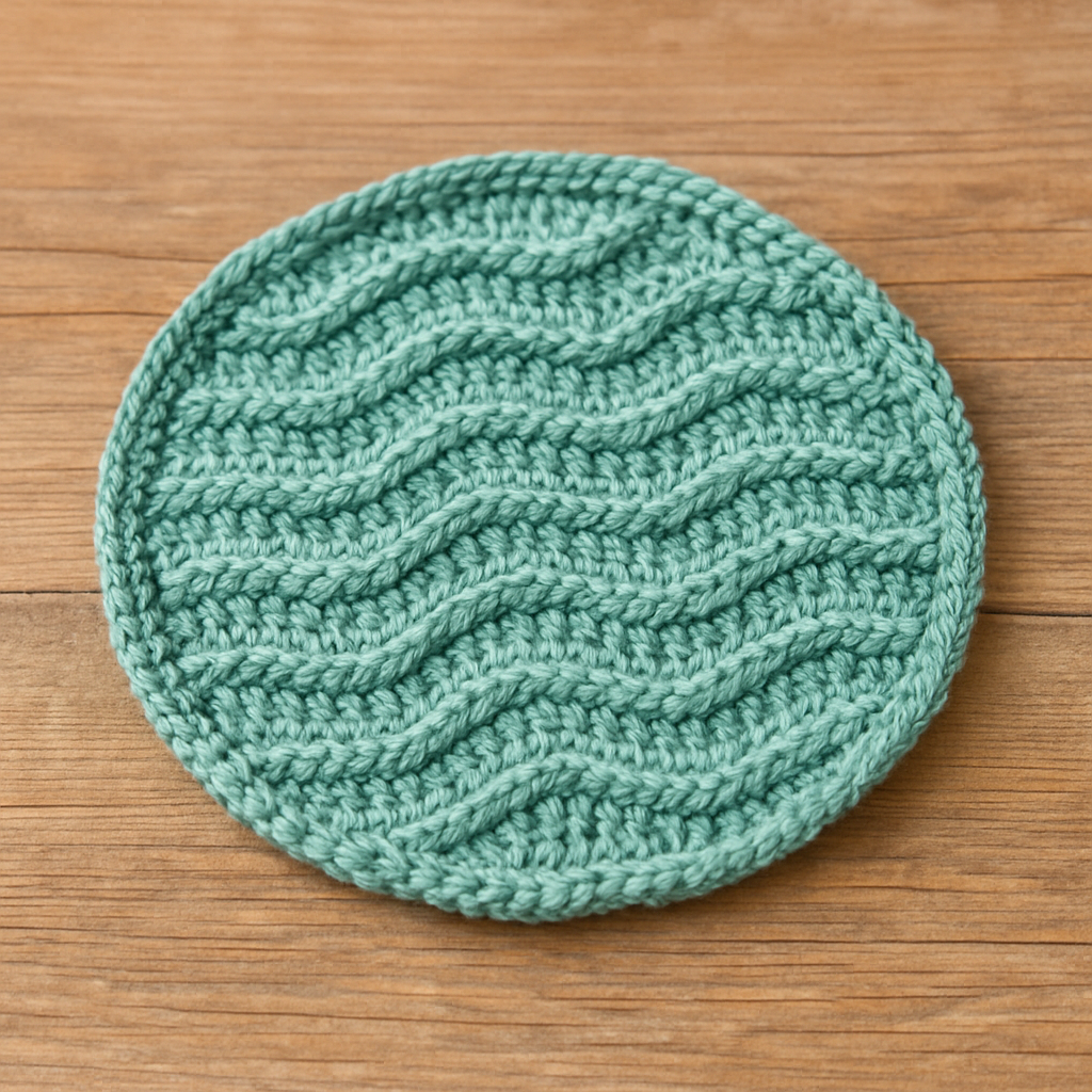 Ocean Ripple Reusable Cleaning Cloth Free Pattern
