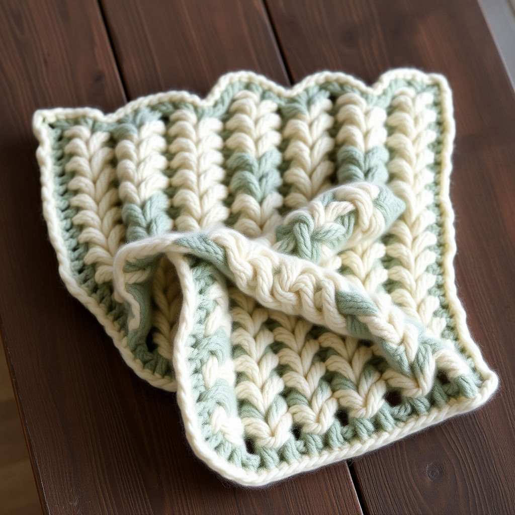 Fiona's Zig Zag Baby Blanket Free Pattern – A Heirloom Chevron Knit with Braided Cables