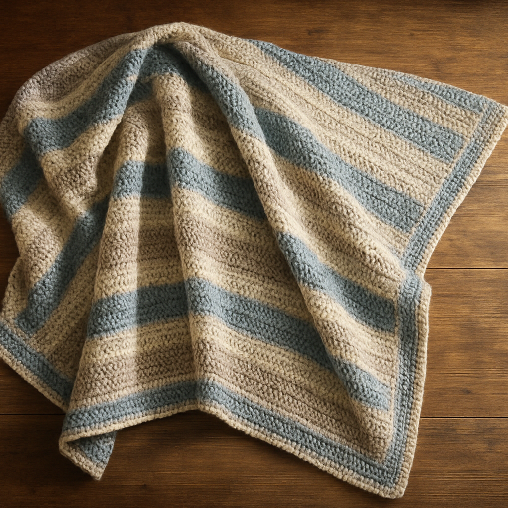 Crochet Modern Textured Coastal Waves Blanket Free Pattern