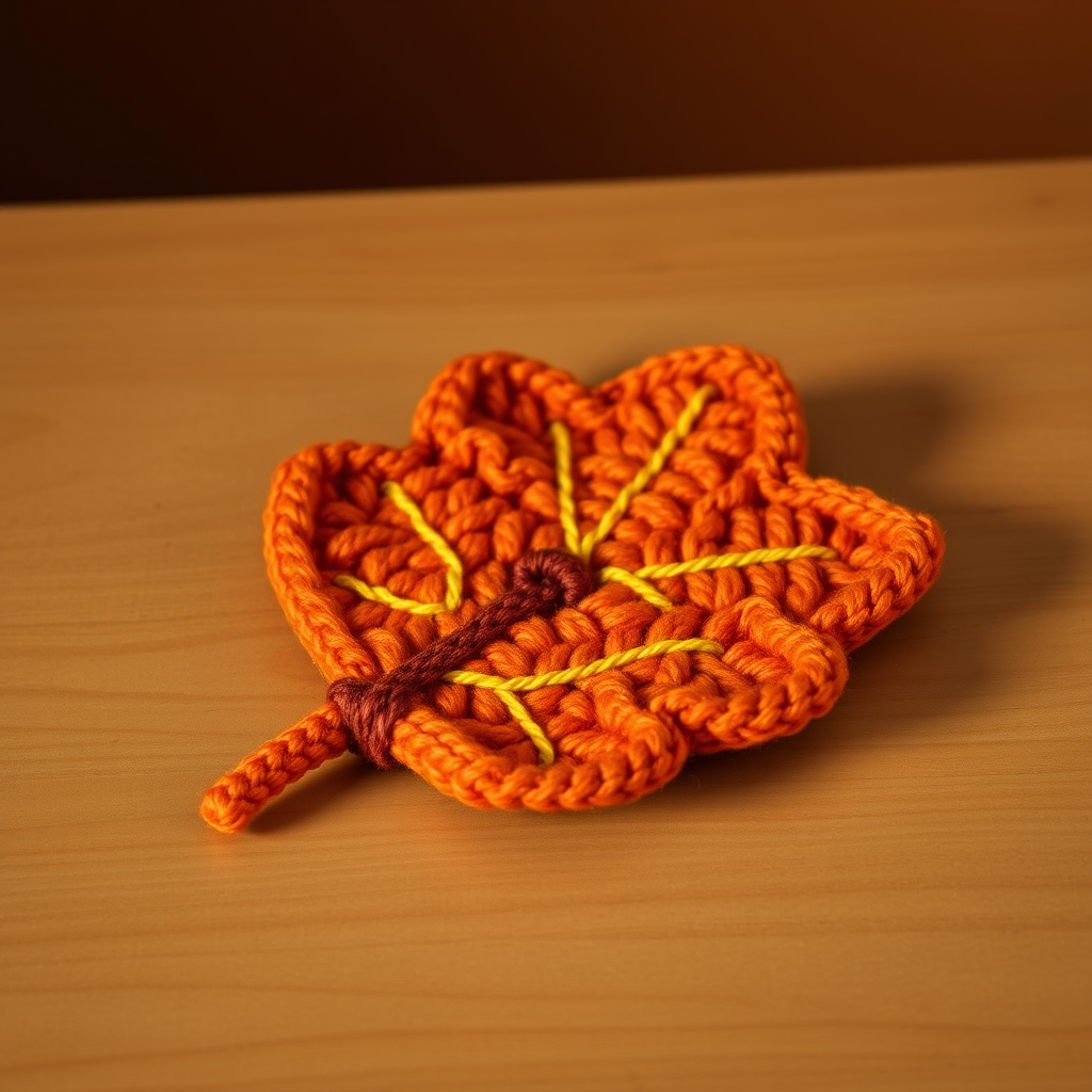 Emberfall Leaf Hot Pad Free Knitting Pattern