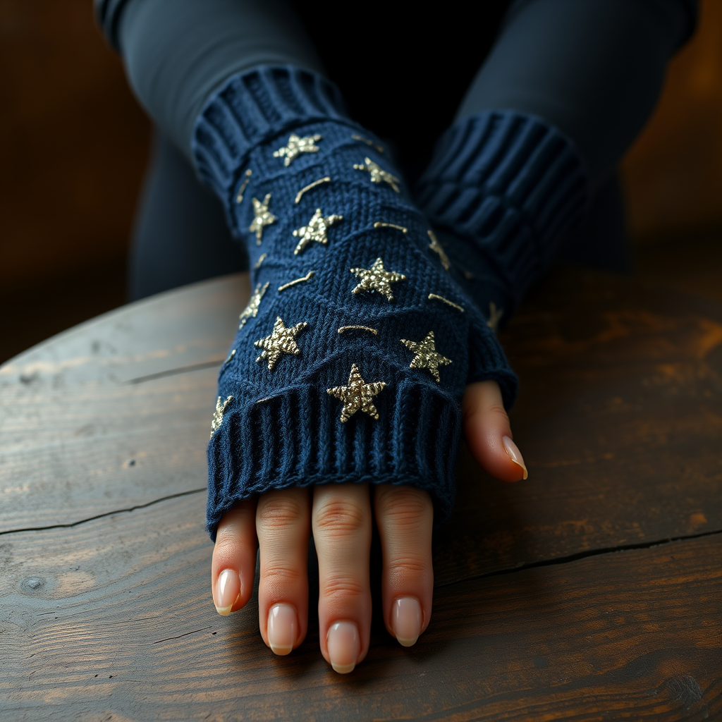 Free Pattern: The Celestial Constellation Glamour Gloves
