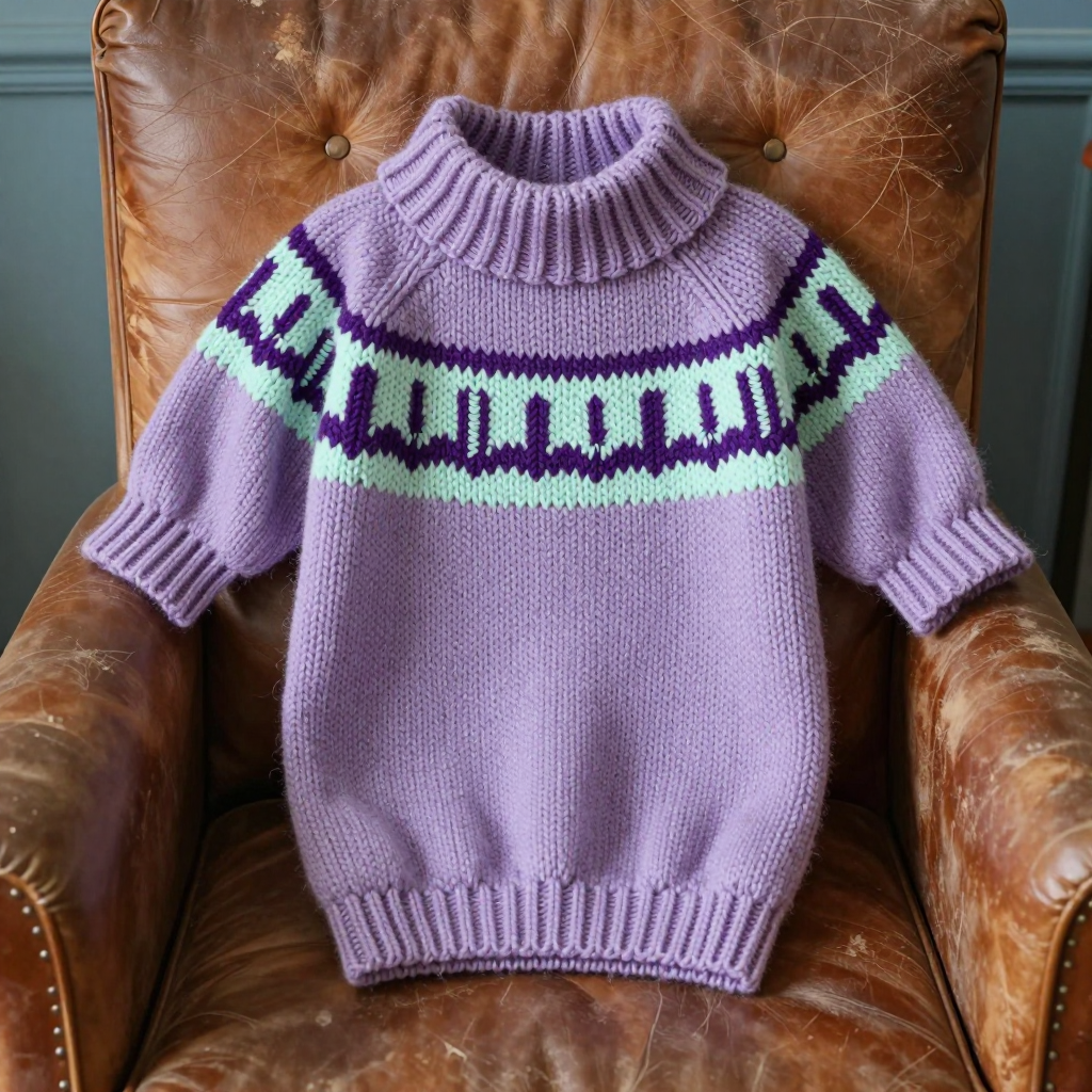 Fair Isle Bookworm Cat Sweater Free Knitting Pattern