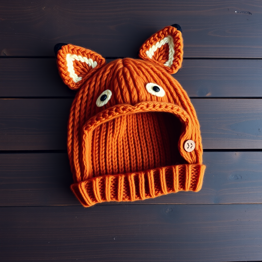 Whimsical Woodland Fox Baby Beanie Free Pattern – Textured Knitted Hat