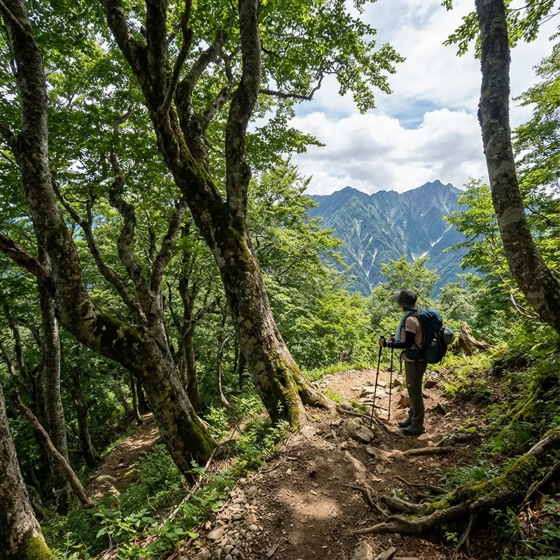 烏帽子岳(ブナ立尾根)