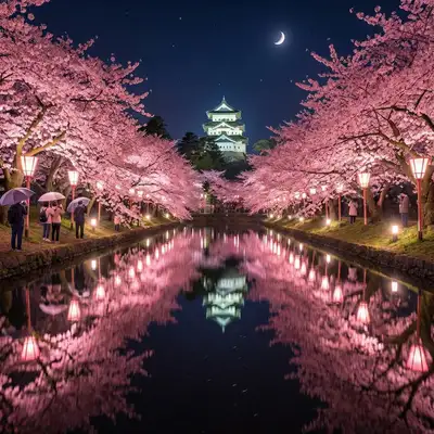 日本三大夜桜