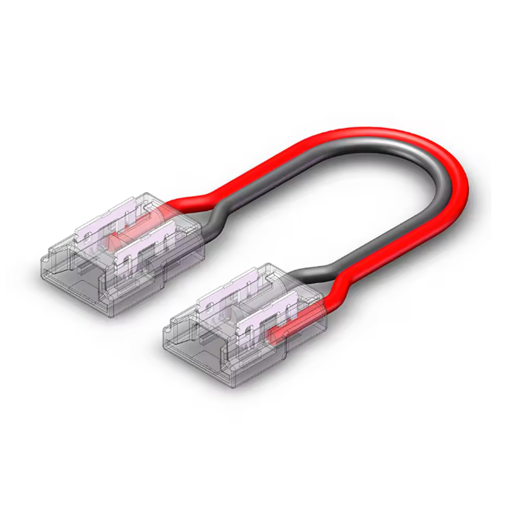מחבר מהיר לסטריפ 2 גידים עובי 8ממ Strip to wire Connector For 8mm 2pin SMD/COB Strip
