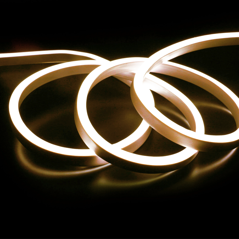 מיני נאון פלקס מרובע Square Mini Neon Flex גליל של 15m מטר גוון 2500K מתח 24V עוצמה 9W זרם 0.375A אי