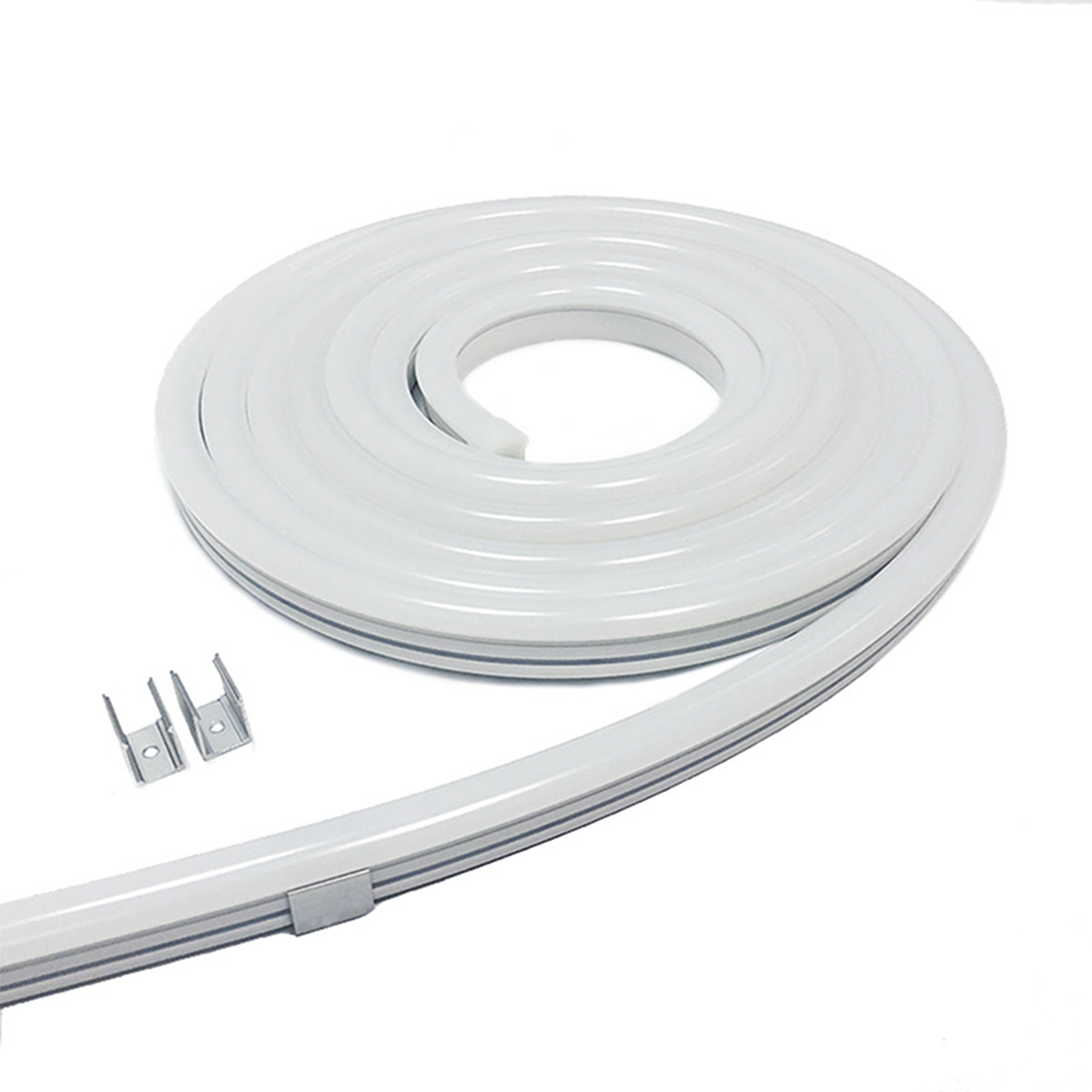 נאון 5 מטר  פלקס RGBW  מתח 24V עם 60 לדים למטר מידה  12*25mm מוגן מים NEON FLEX IP65