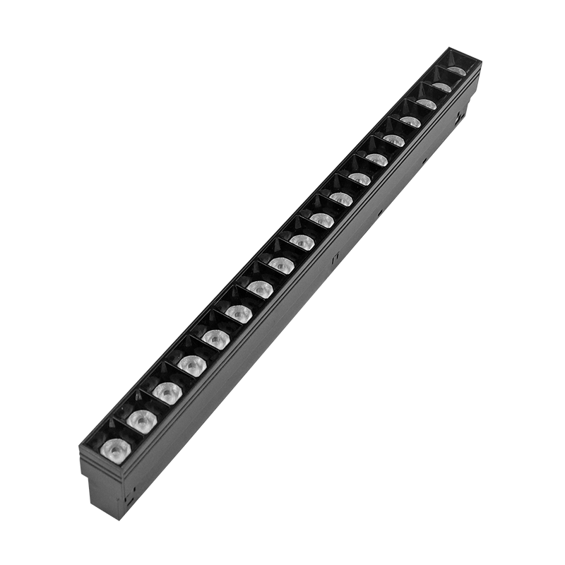 גוף תאורה GRIT MAGNETO EYE 15W בצבע שחור עם עדשות לפס צבירה מגנטי CCT 2700K-6000K 36° 48V