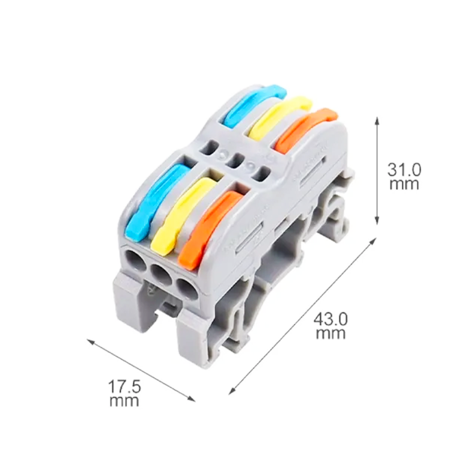 מחבר מהיר קליקים 3 ל 3 חיבורים wire connector