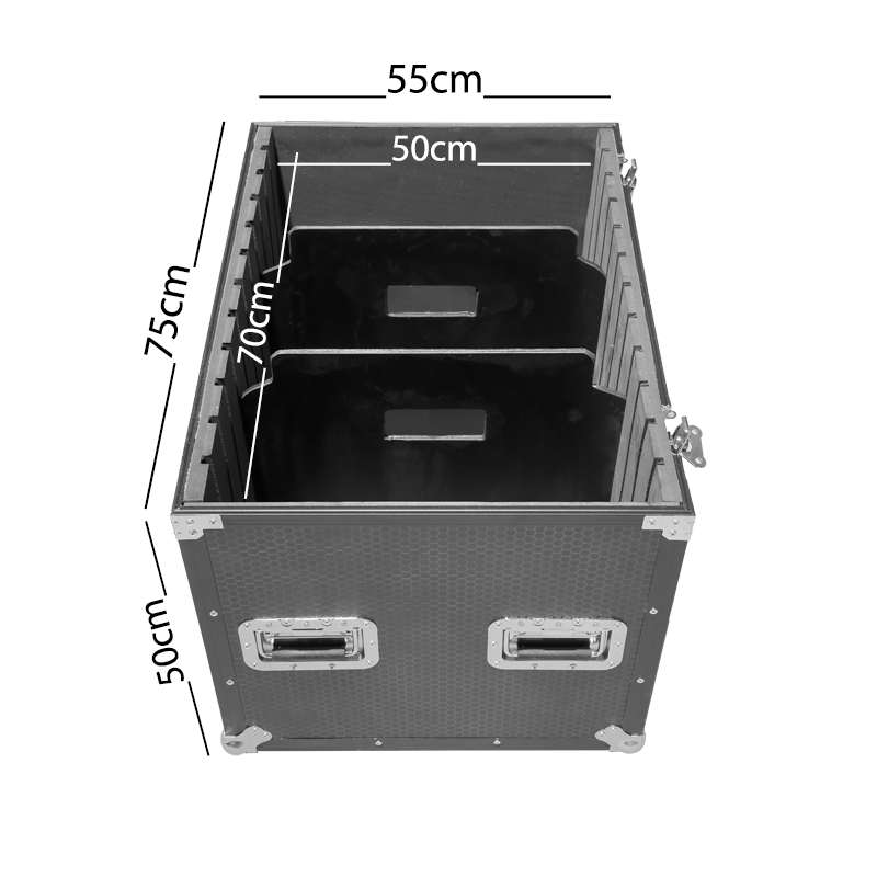 קייס כבלים מקוצר עם חוצצים מידות פנימיות – SHORT CABLE CASE 70*50*50cm