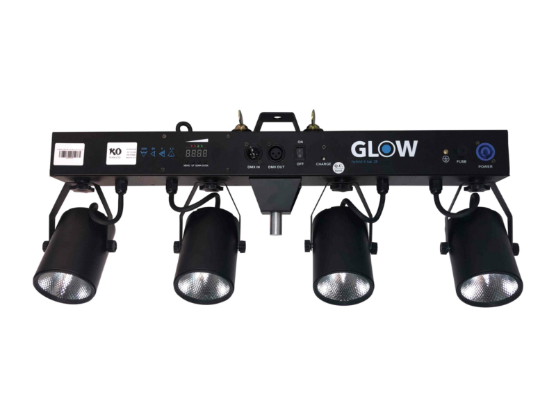 פנס לד אלחוטי נטען עם בטריה תוצרת GLOW מדגם סט תאורת מזנונים SPOT LED 4X10W בעוצמה של 40W