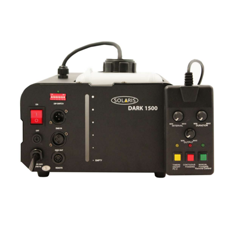 מכונת עשן DARK 1500W כולל שלט DMX תוצרת SOLARIS