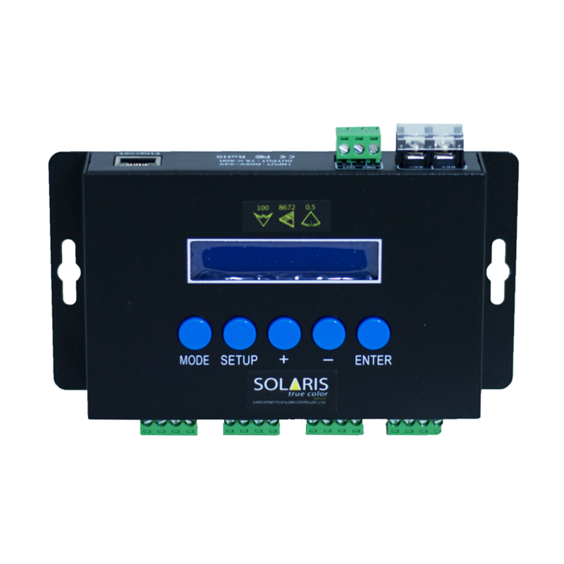 בקר לד דיגיטלי 680 פיקסל ליציאה SOLARIS מדגם PIXIT 2720 7A 5V-24V 4 X 7A