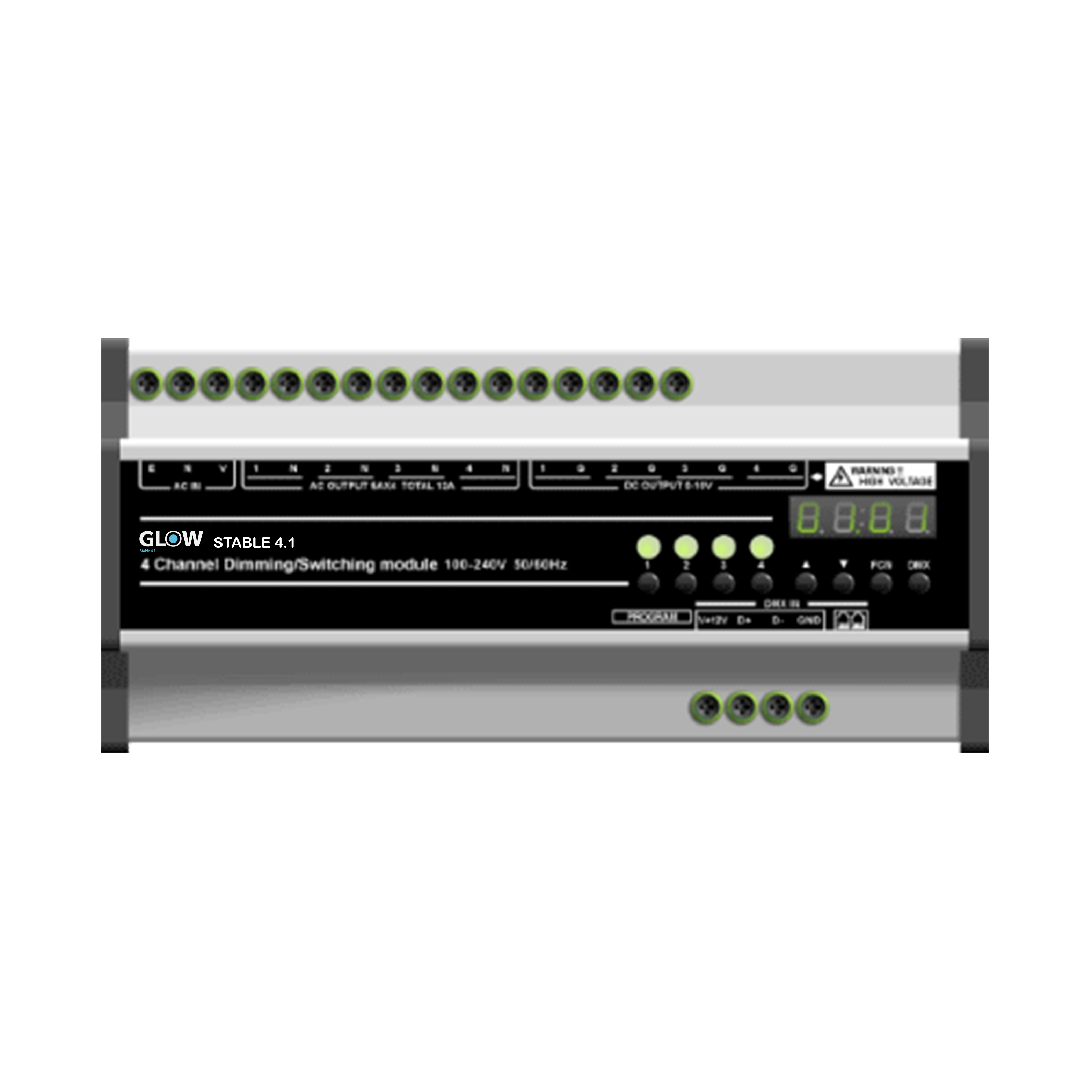 דימר 4 ערוצים LITE PUTER  ופס DIM 5A ליציאה 4 יציאות דימר LEADING EDGE  DMX וגם FO4R