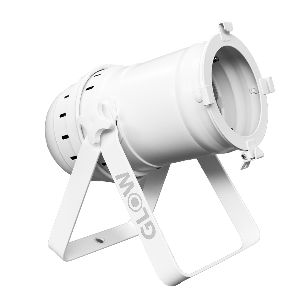 פנס GLOW SHINY 100 ZOOM פאר לד 46 עם זום אלקטרוני בצבע לבן WHITE עוצמה של 100W ,עם RDM ו CRI 96 דימר