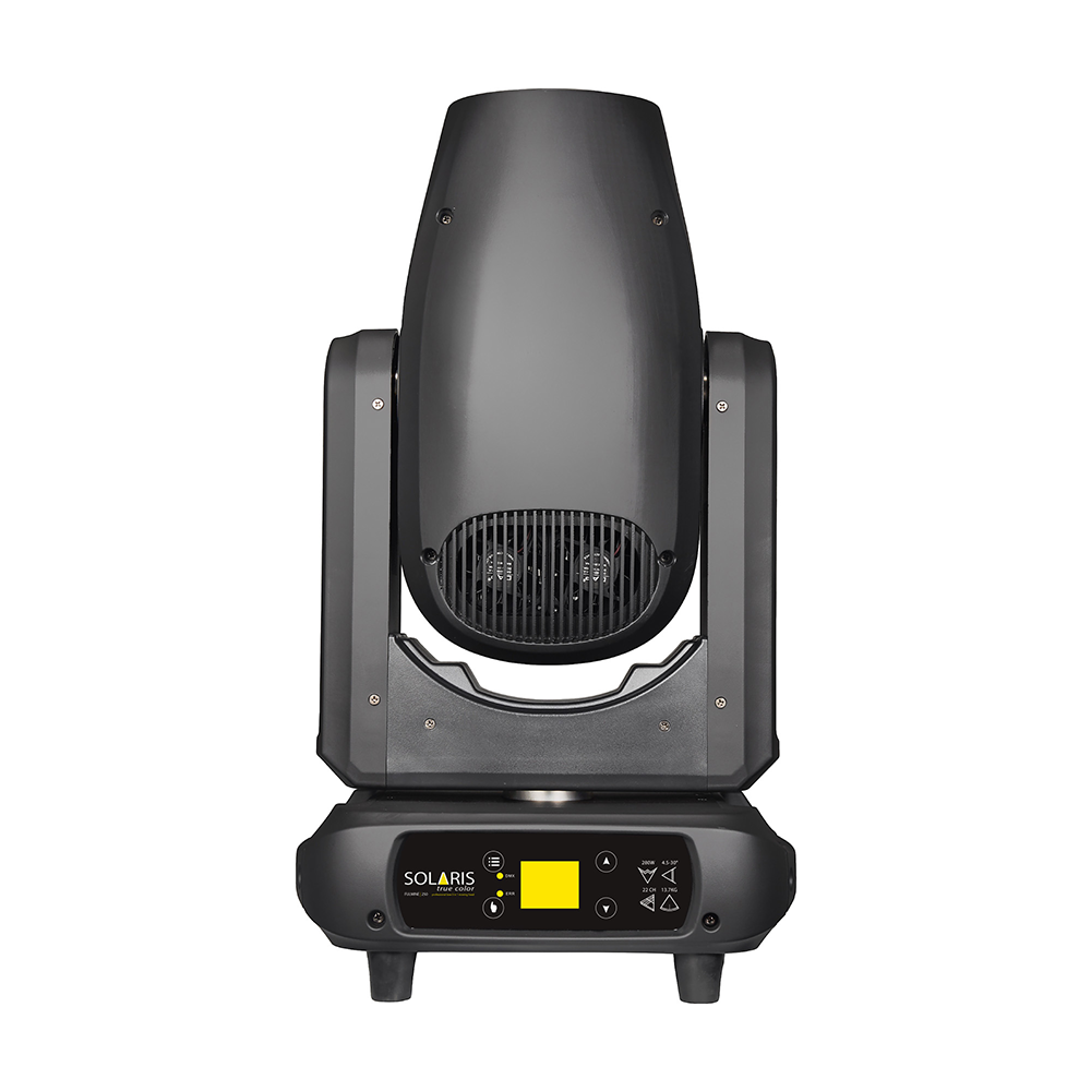 פנס בים ספוט ווש SOLARIS FULMINE 250 בעוצמה של 300W עם CMY ו CTO זווית הארה 4.5-30 מעלות BSW Moving