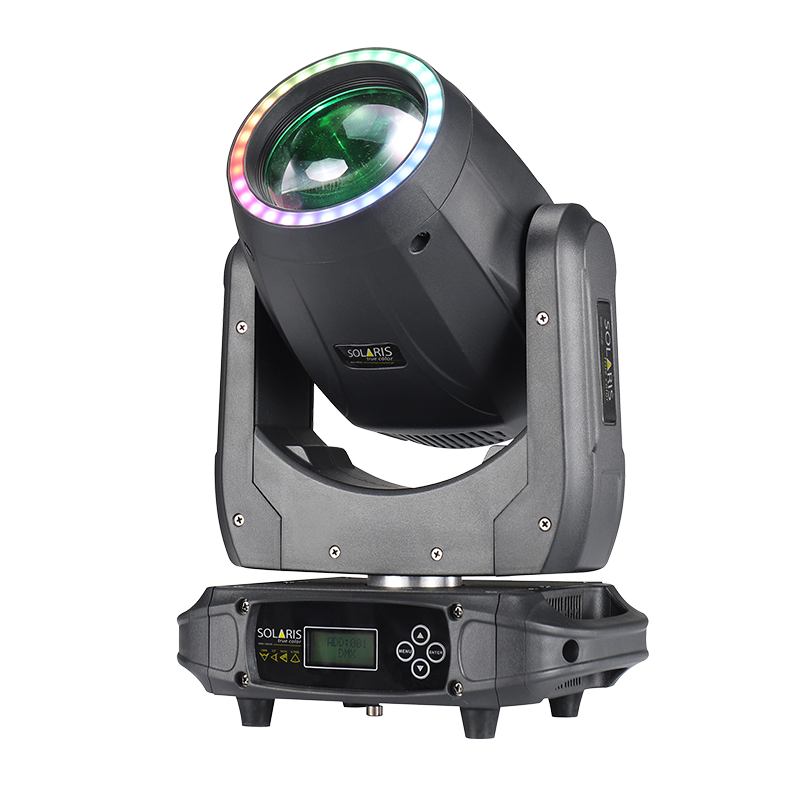 פנס בים SOLARIS RINGO 150W LED בעוצמה של 150W עם טבעת לד דיגיטלית Beam Moving Light