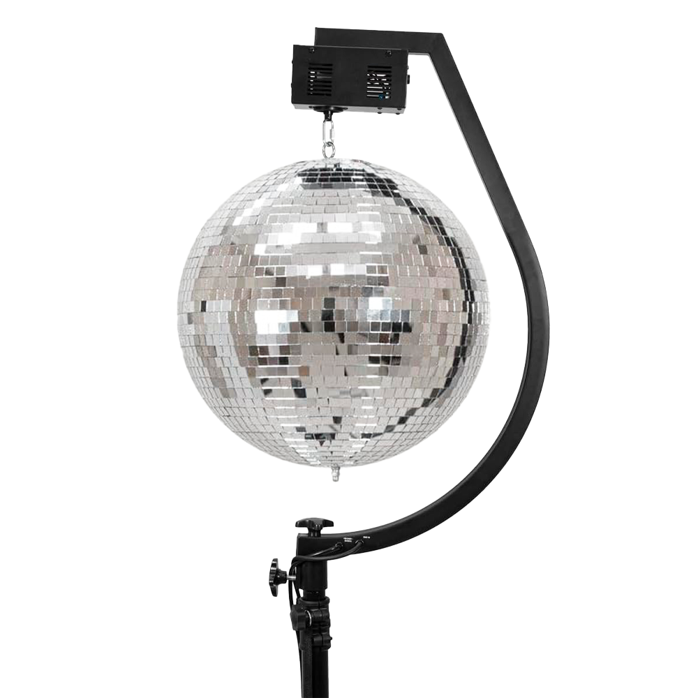 כדור מראות קוטר 50cm בצבע כסף mirror ball לסטנדט ממונע