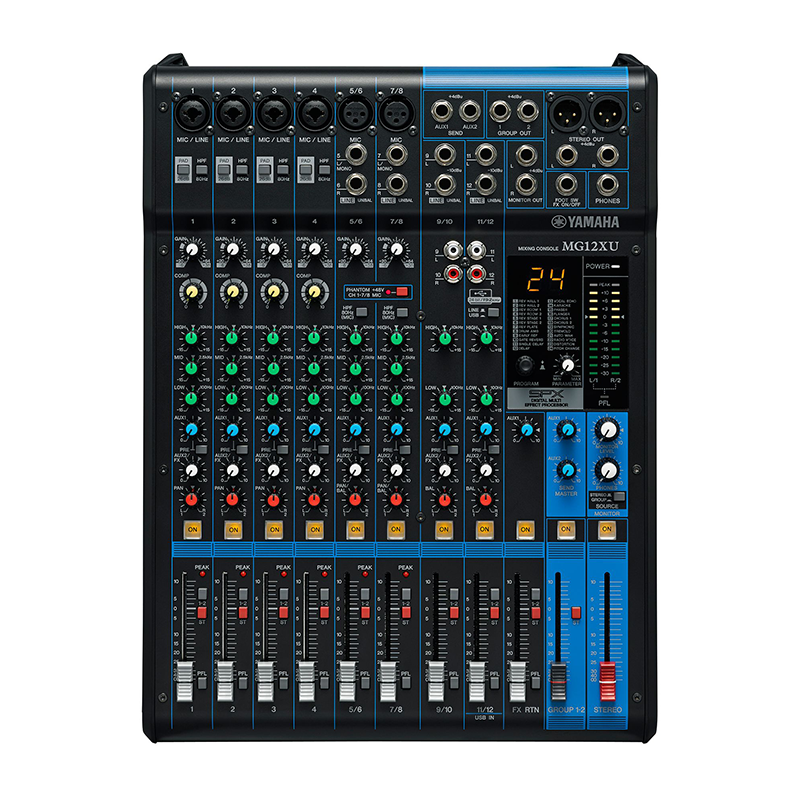 מיקסר 6 מונו + 2 סטריא עם אפקט  YAMAHA MG12XU