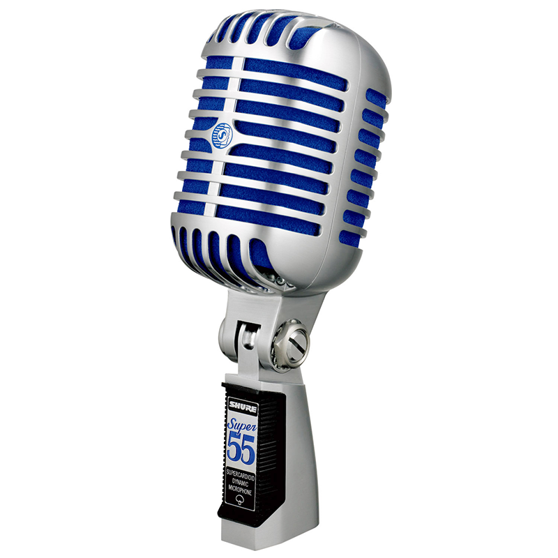 מיקרופון דינמי לשירה SHURE SUPER 55II DELUXE (רשת כחולה)