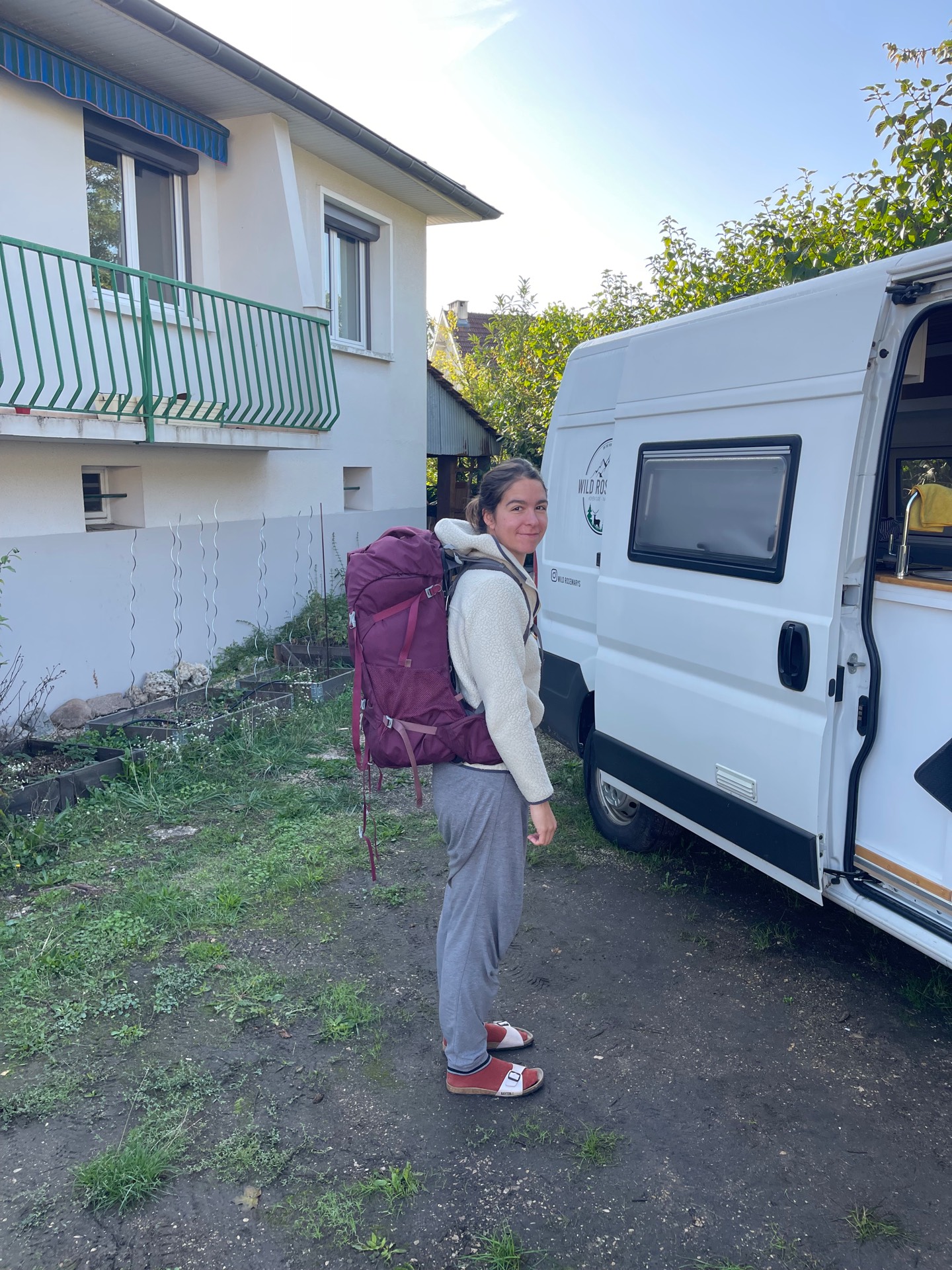 Auréline et son sac à dos