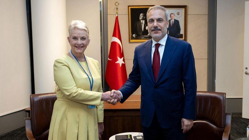 Bakan Fidan, BM Dünya Gıda Programı İcra Direktörü McCain ile görüştü