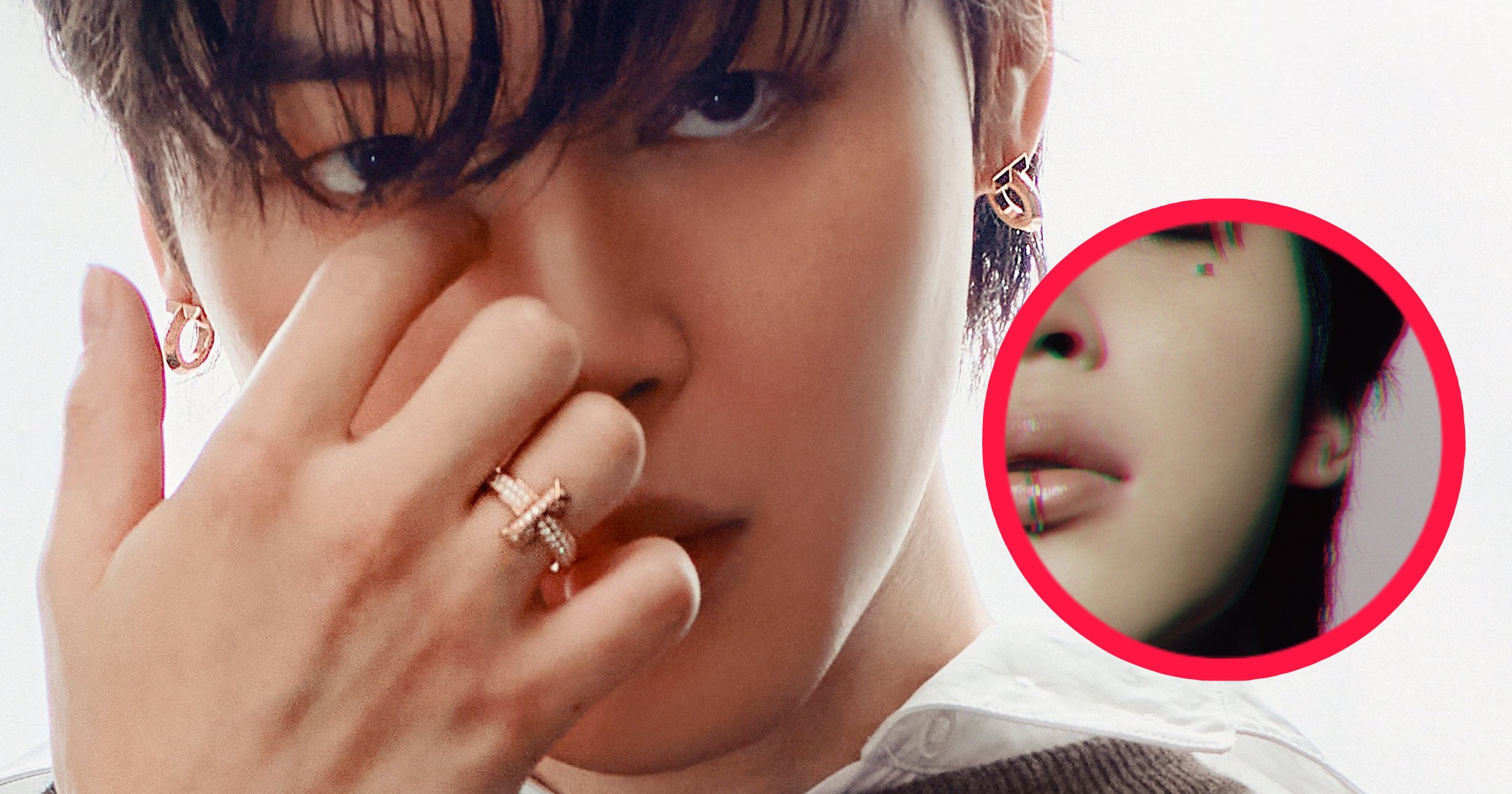 2022 Kpop New PROOF Album RM Nam-joon Kim with The Same Cross Zircon Ring  Double-layer Opening Accessories Women's Ring Men - AliExpress