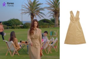 Korean summer fashion Midi Dress of Shin Se-kyung as Oh Mi-joo in Run On (EP #3)