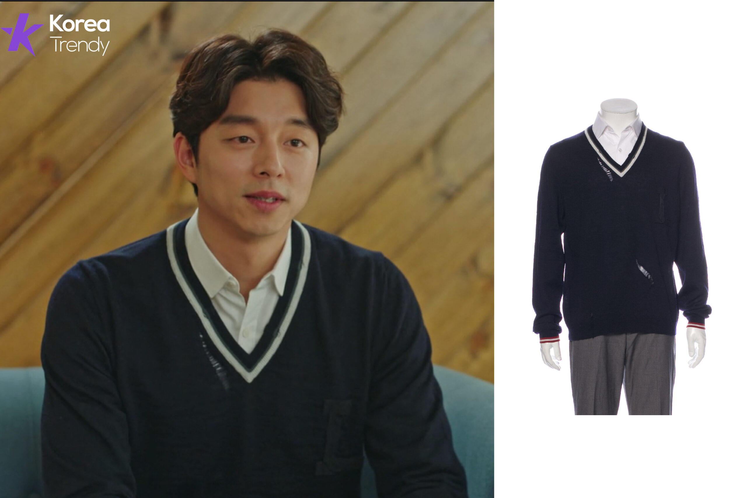 gong yoo fashion style-Sweater information (Ep#11)