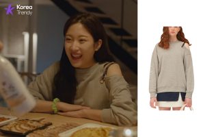 Korean dress style REVIVAL JUMPER of Moon Ga-young as (Yeo Ha-jin) in Find Me in Your Memory (Episode #16)