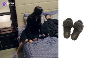 Korean street fashion Shearling Slides of Jun Ji-hyun as Shim Cheong / Se-hwa in Legend of the Blue Sea (EP #18)