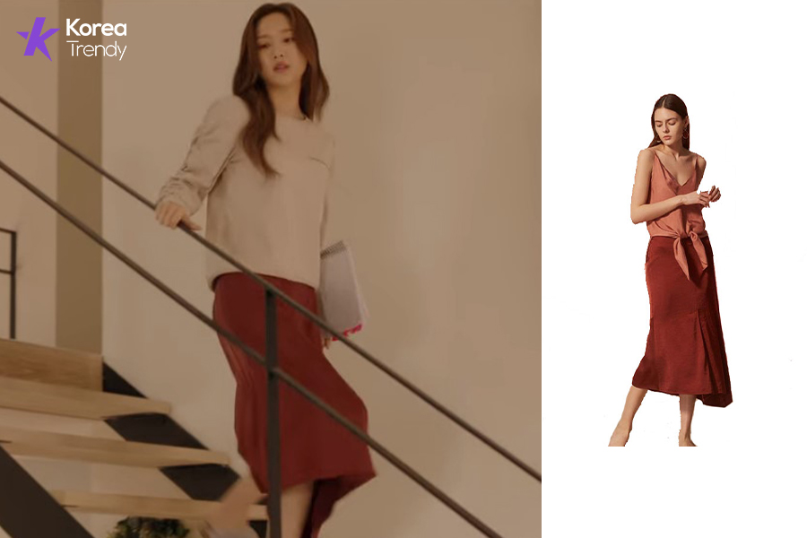 Korean summer fashion Skirt of Moon Ga-young as (Yeo Ha-jin) in Find Me in Your Memory (EP #13)