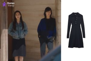 Korean outfits Polo Dress of Park Min-young as Mok Hae-won ("Irene") in When the Weather Is Fine (EP #16)