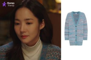 Korean dress style Cardigan of Park Min-young as Mok Hae-won ("Irene") in When the Weather Is Fine (EP #4)