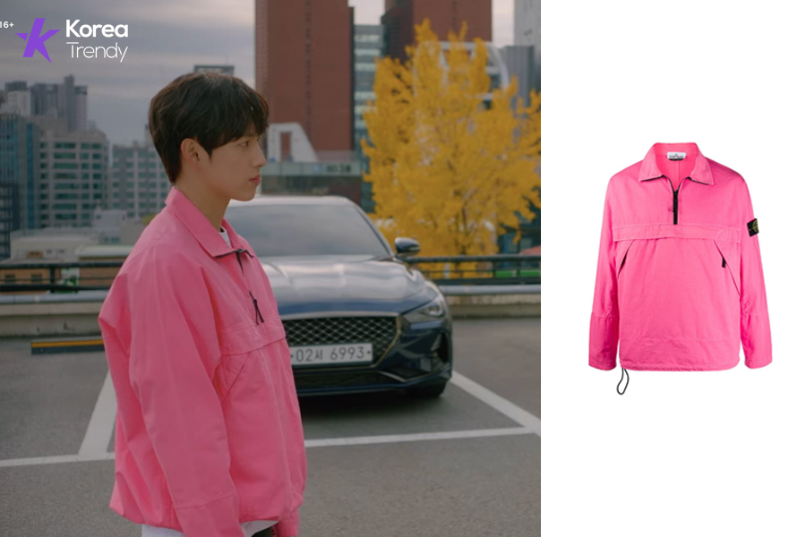 Korean street fashion jacket of Im Si-wan as Ki Seon-gyeom in Run On (EP #5)